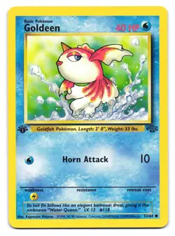 Goldeen 53/64 Common Jungle Pokemon 1st Edition LP - Image 1