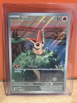 Pokemon Card TCG - Victini SVP 208 Scarlet & Violet Black Star Promo Near Mint - Image 1
