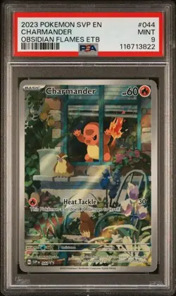 2023 POKEMON SVP EN-SV BLACK STAR PROMO #044 CHARMANDER PSA 9 - Image 1