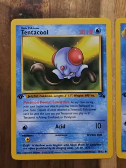 1st Edition Tentacool 56/62 and 1st Edition Tentacruel 44/62 NM/LP Pokemon TCG - Image 2