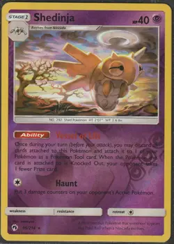 Pokemon Shedninja 95/214 Sun & Moon Lost Thunder Reverse Holo NM - Image 1