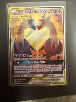 Pokemon Latias & Latios GX TAG TEAM Ultra Rare Full Art Holo SM-Team Up 170/181 - Image 1
