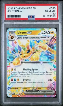 2025 Pokemon S&V Prismatic Evolutions Jolteon ex PSA 10 #030/131 - Image 1