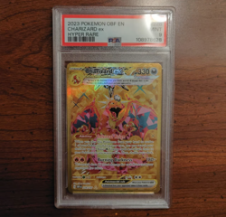 2023 Pokemon Charizard ex 228/197 SV03 Obsidian Flames Hyper Rare Holo PSA 9 - Image 1