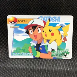 Ash Ketchum Pikachu Pokemon Carddass Anime Collection No.141 Bandai Japan F/S - Image 1