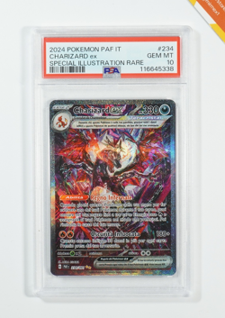 Pokemon PSA 10 Charizard Ex #234 PAF IT Special illustration Rare 2024 Italiano - Image 1