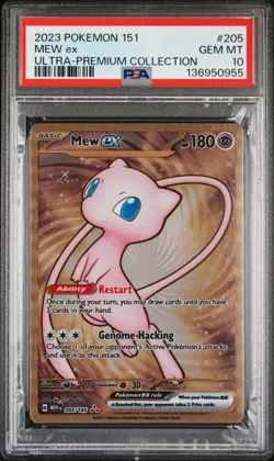 Pokemon 2023 Mew ex 205/165 Gold Hyper Rare 151 GEM MINT PSA 10 - Image 1