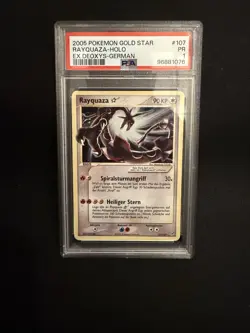 Goldstar Rayquaza 107 / 107 Pokemon EX Deoxys - PSA 1 (POP 6) Deutsch - Image 1