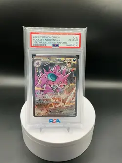 2025 Pokemon DRI EN Special Illustration Rare #233 Rocket's Nidoking ex PSA 10 - Image 1