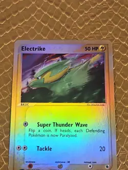 Pokemon EX Ruby & Sapphire REVERSE HOLO Electrike 53/109 - Light Play LP - Image 2