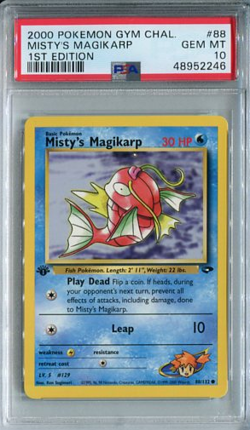 PSA 10 Pokemon 2000 1st Edition Misty's Magikarp Gym Challenge 88 GEM MINT - Image 1