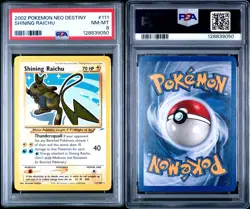 SHINING RAICHU POKEMON NEO DESTINY 2002 111 PSA 8 - Image 1