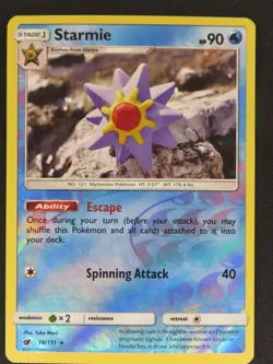 Starmie 16/111 Rare Crimson Invasion Pokemon Reverse Holo NM - Image 1