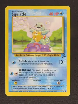 Squirtle 93/130 Common Base Set 2 Pokemon LP - Image 1