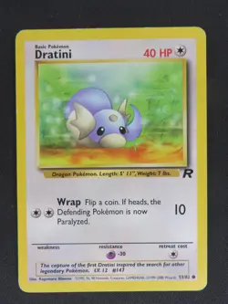 Dratini 53/82 Common Team Rocket Pokemon LP - Image 1