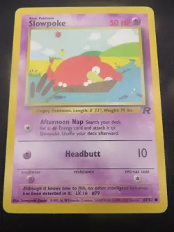 Slowpoke Unlimited Team Rocket 67/82 common - vintage WOTC Pokemon LP - Image 1