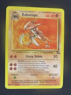 Kabutops 24/62 Rare Fossil Pokemon LP - Image 1
