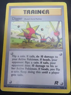 Digger unlimited Team rocket Uncommon 75/82 - WOTC Pokemon VG - Image 1