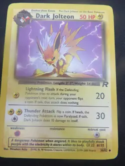 Dark Jolteon unlimited Team rocket Uncommon 38/82 - WOTC Pokemon LP - Image 1