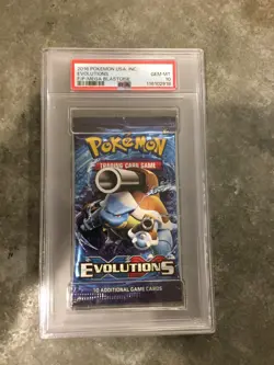 2016 Pokemon USA Inc Evolutions Mega Blastoise PSA 10 Foil Booster Pack GEM MINT - Image 1