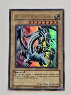 Blue-Eyes White Dragon RP01-EN001 Ultra Rare Yugioh Retro Pack Reprint Unlimited - Image 1