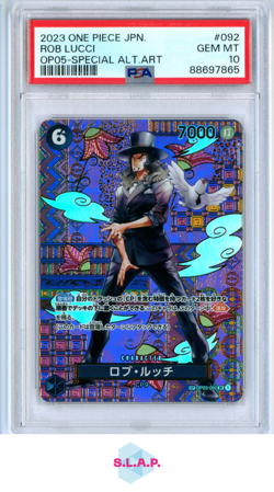 ROB LUCCI SPECI4L ALT ART ONE PIECE JAP OP05-AWAK OF THE NEW ERA 2023 092 PSA 10 - Image 1