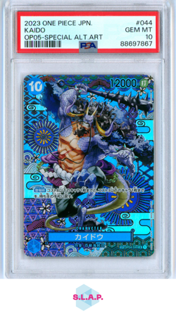 KAIDO SPECI4L ALT ART ONE PIECE JP OP05-AWAKENING OF THE NEW ERA 2023 044 PSA 10 - Image 1