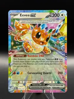 Pokemon Eevee ex 075/131 2025 Prismatic Evolutions Double Rare Card - #2 - Image 1