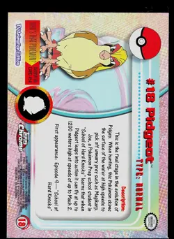 Pokemon Card - Pidgeot Topps Chrome TV Animation Edition 18 Foil - Image 2