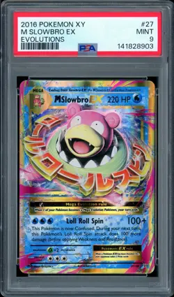 PSA 9 Mint M Slowbro EX Full Art 27/108 XY Evolutions 2016 Pokemon Card - Image 1