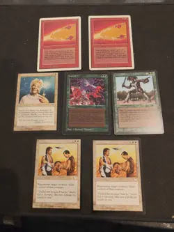 7 Card MTG Magic the Gathering Unlimited Urza Mirage Weather light Beta - Image 1
