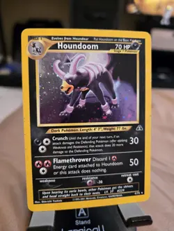 2001 Pokemon Neo Discovery Houndoom Holo Rare #4/75 Classic Trading Card Game! - Image 1
