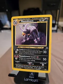 2001 Pokemon Neo Discovery Houndoom Holo Rare #4/75 Classic Trading Card Game! - Image 2