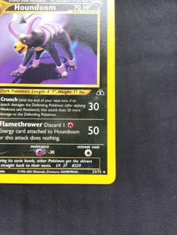 Pokemon Cards: Neo Discovery 1st Edition Rare: Houndoom 23/75 - Image 4