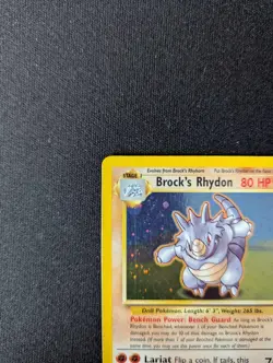 Brock's Rhydon - 2/132 - Pokemon Gym Heroes Unlimited Holo Rare Card WOTC - LP - Image 2