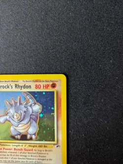 Brock's Rhydon - 2/132 - Pokemon Gym Heroes Unlimited Holo Rare Card WOTC - LP - Image 3