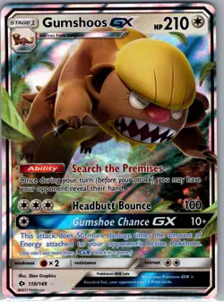Gumshoos GX 110/149 SM Base Set - Pokemon Card - NM - Image 1