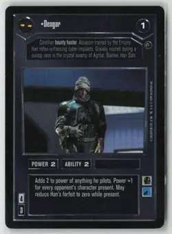 Star Wars CCG Dengar Non-Sport Foil Trading Card Decipher 1999 Character - Image 1