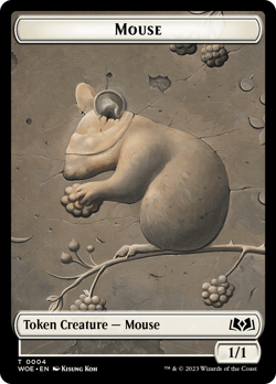 x4 Mouse WOE TOKEN MTG 4 TOKEN M/NM 4x - Image 1