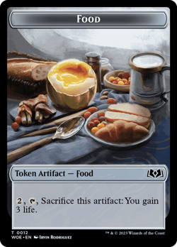 x4 Food WOE TOKEN MTG 12 TOKEN M/NM 4x - Image 1