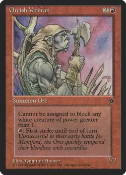Orcish Veteran (62c) – Fallen Empires FEM – MTG Magic the Gathering - Image 1