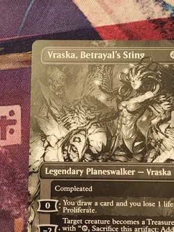 MTG ONE - Vraska, Betrayal's Sting - Borderless Manga NM - Image 3