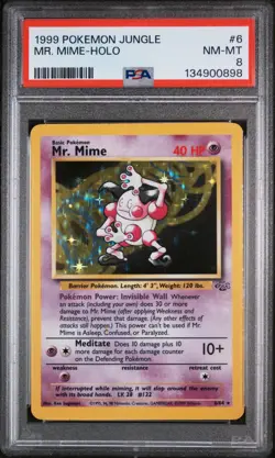 Pokemon PSA 8 Mr. Mime #6 Holo Jungle 1999 English - Image 2