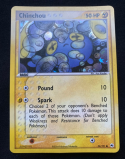 Chinchou 56/101 - Reverse Holo - EX Hidden Legends - Pokemon Card - NM - Image 1