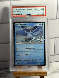 2025 POKEMON HOLIDAY CALENDAR #032/159 ARTICUNO PSA 10 - Image 1