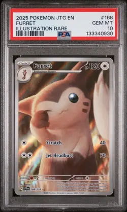 PSA 10 Furret - IR #168 Pokemon Journey Together 2025 (New Cert) - Image 1
