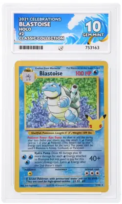 Pokemon - Blastoise 2/102 Classic Collection - Celebrations - Ace Gem Mint 10 - Image 2