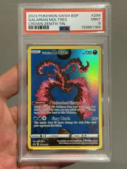 Galarian Moltres SWSH284 Holo Crown Zenith Tin Promo Art Pokemon TCG Card PSA 9 - Image 1