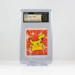 Pokemon Pikachu #165 Merlin Sticker Series 1 Topps - CGC 10 PRISTINE - POP 2 - Image 2