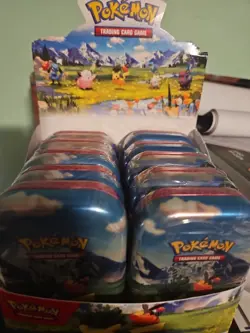 Pokemon TCG Ascended Heroes MINI TIN Open DISPLAY BOX Factory Sealed 10x Tins - Image 1